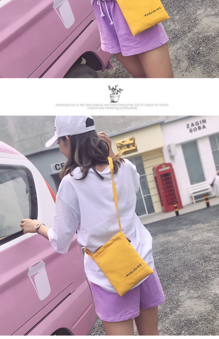Túi đựng điện thoại di động nữ 2018 mới đơn giản vải canvas túi ví mini túi vải Messenger túi Sen túi nhỏ túi gucci nữ