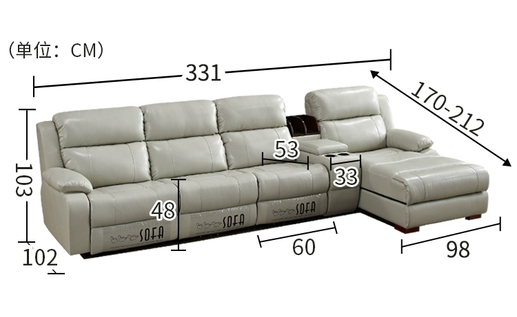 sofa da trong không gian đầu tiên lớp cabin tính năng nhỏ gọn sofa phòng khách căn hộ kích thước hiện đại sofa điện - Ghế sô pha