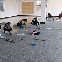 Office carpet splicing square bedroom full of cement floor directly paved commercial carpet floor mat billiard hall gray
