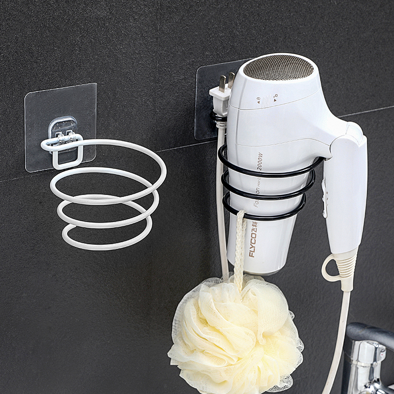 Bathroom Hairdryer Wall-mounted sticky-free punch-free household cosmetic dryer rack toilet hairdryer reception layer