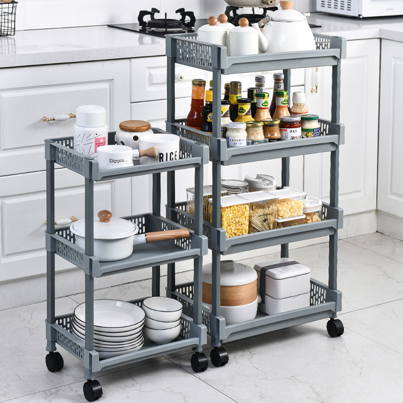 Kitchen Shelving Ground Floor Multilayer Vegetable Rack Storage Hamper Seasoning of the Divine Instrumental Home Multifunction Disposal Shelf