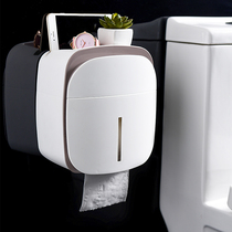 Toilet toilet tissue box waterproof toilet paper rack-free roll paper tray toilet paper box
