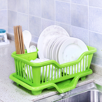 Kitchen drain bowl rack dripping water drying cupboards chopsticks dishes tableware storage basket plastic chopsticks storage shelves