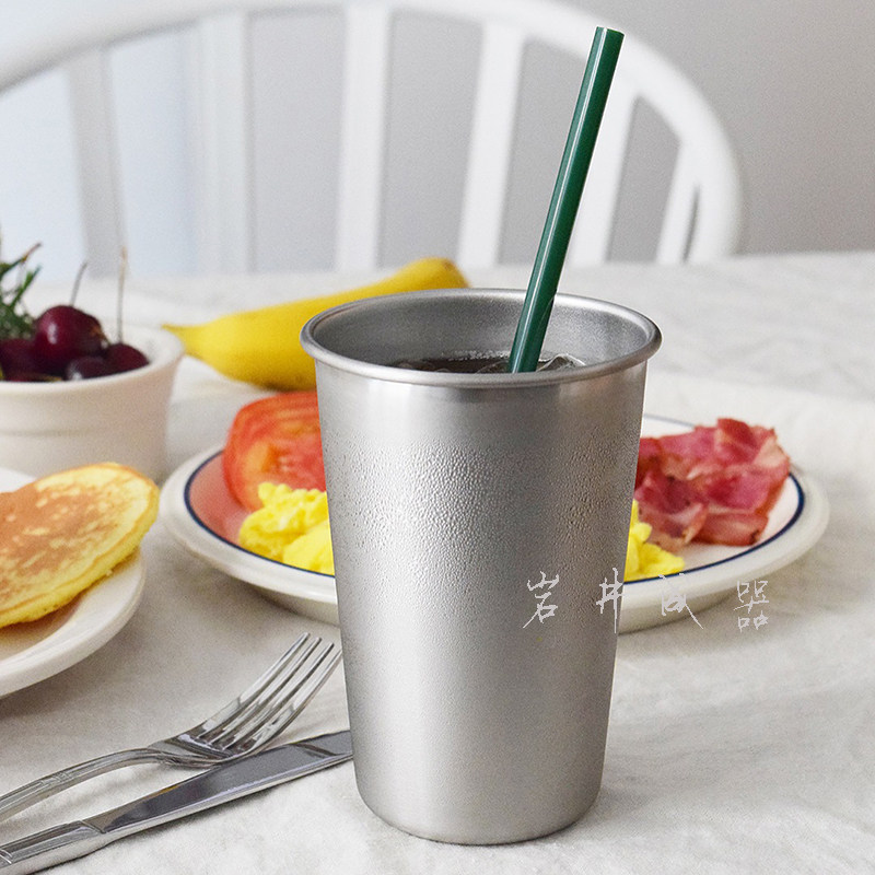 Rock well into a minimalist chic wind frosted stainless steel beers cup coffee cup Cold Drinking Cup North Eurowind