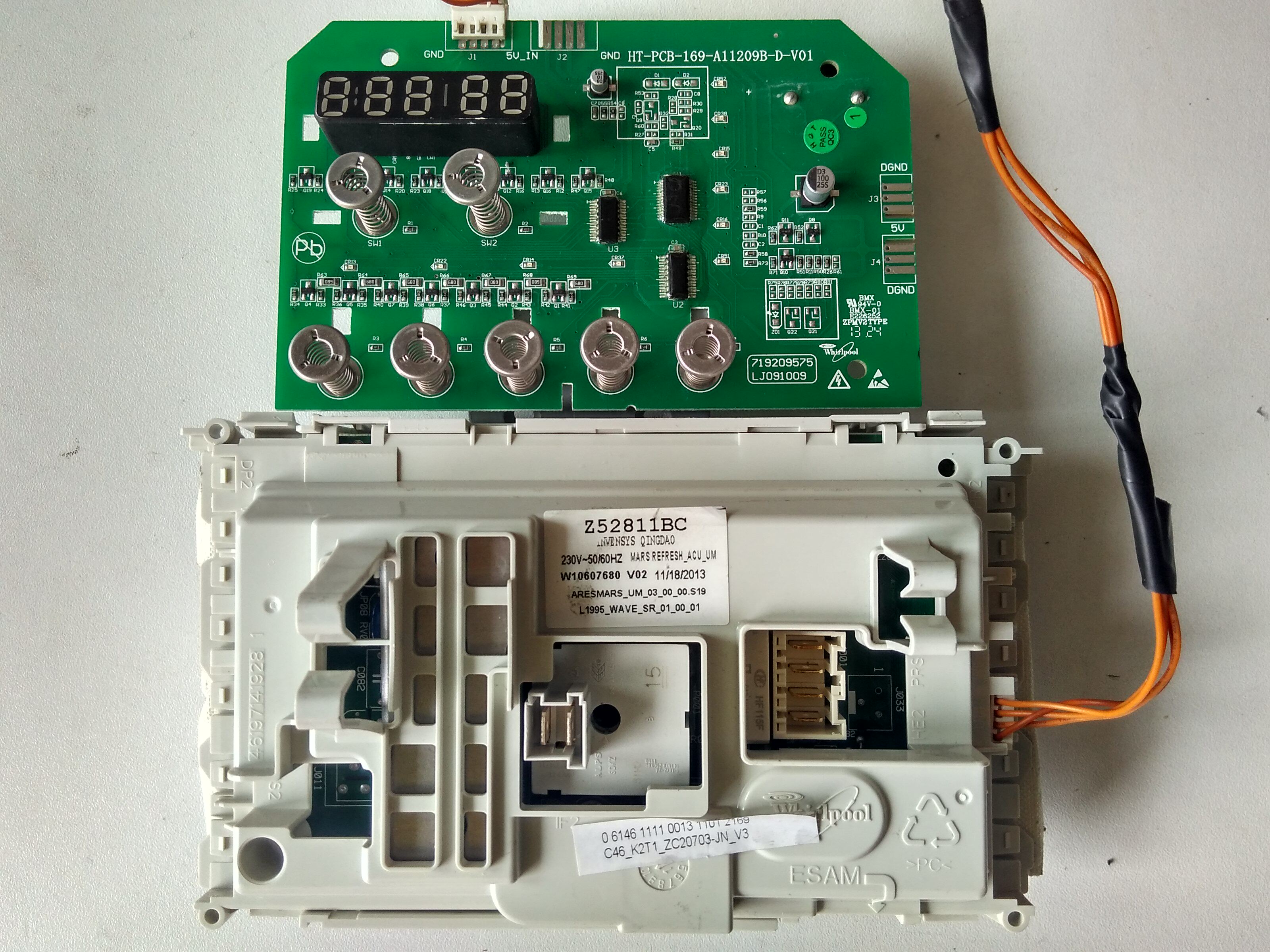 Whirlpool XQG70-ZC20703W ZC20703 20903 JN Washing machine program controller Z52811BC