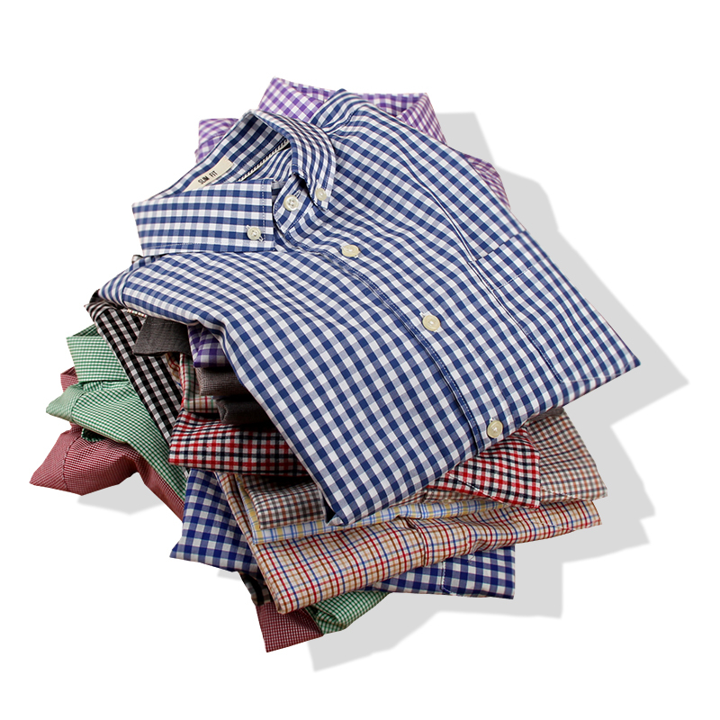Pure Cotton Long-Sleeve Men's Shirt, Casual Hong Kong Style, Slim Fit Cotton Shirt with Single Pocket, All-Cotton Trendy Men's Shirt