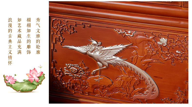 Dongyang gỗ gụ sofa gỗ hồng mộc kết hợp của Minh và nhà Thanh triều cổ điển Trung Quốc nội thất phòng elm sống kết hợp đặc biệt - Ghế sô pha sofa đơn giản