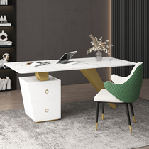 Office desk Simple modern rock board book room Rectangular computer desk with drawer Manager President table Light luxury boss table