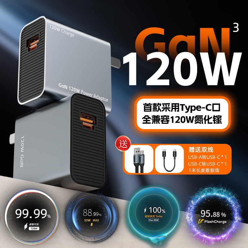 Ldzm120W Gallium Nitride Charger Is Suitable for Vivox200Iqoo13 Huawei Mate60Pura70 Honor 100Oppox7 Oneplus Ace5 Xiaomi 15 Redmi K80 Apple Fast Charging Plug