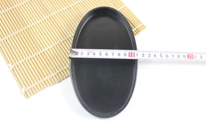 Tấm gỗ hình bầu dục màu đen khay tách trà đặt lưu trữ retro hạt khô dưa hạt trà nhà khách sạn đồ gia dụng gỗ