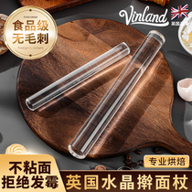 British acrylic transparent rolling pin household food-grade rolling pin baking fondant crystal rod non-stick