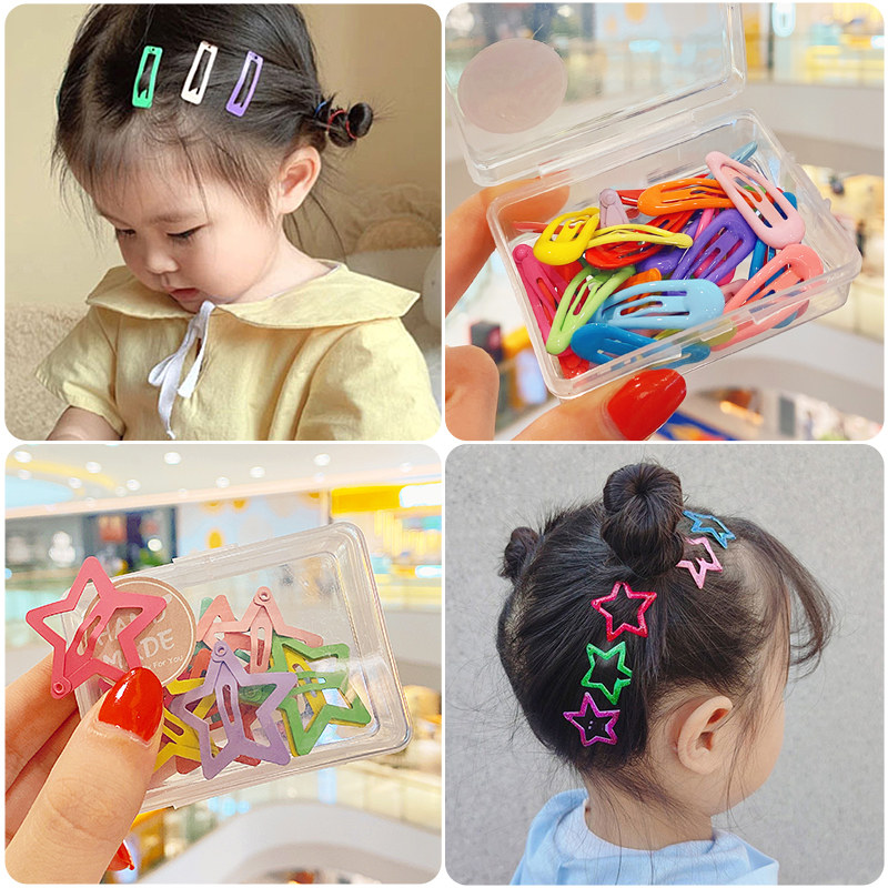 Child Hair Clip Summer Girl Stars Hair Clip Small Clip Head Decoration Baby Cute Pentagram LiveSea Crummy Hair BB Clip
