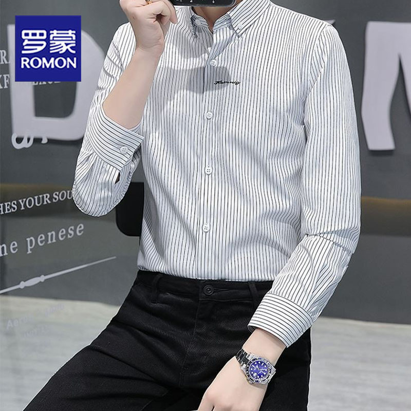 Lomon Shirt Boss Sleeve Business Fashion and Leisure Career Formal High-end Strip Shirt