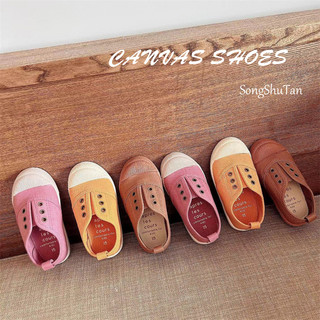Children's canvas shoes kindergarten indoor shoes soft sole retro