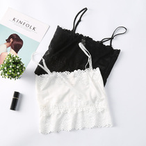 Fenten trowel breasts womens bottoming shine resistant sexy vest style tops off the shoulder beautiful back lace edge bottoming breasts