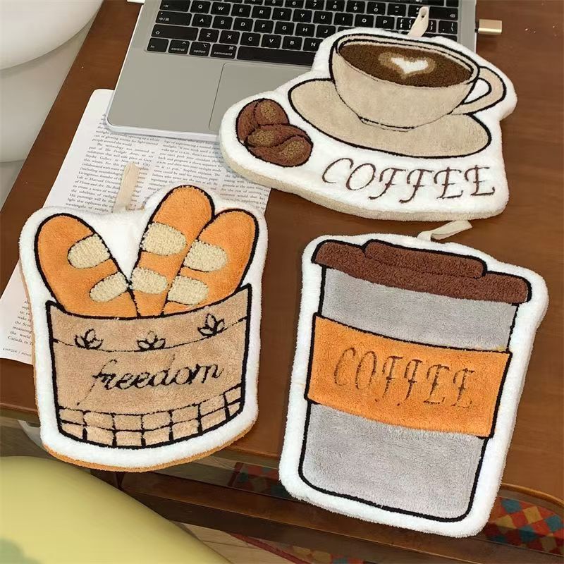 New Coral Velvet Coffee Hanging Hand Towel Kitchen Bathroom Hand-Wiping Absorbent Handkerchief Holiday Creative Hand-Wiping Cloth New Coral Velvet Coffee Hanging Hand Towel Kitchen Bathroom Hand-Wiping Absorbent Handkerchief Holiday Creative Hand-Wiping Cloth
