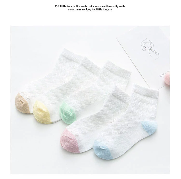 Trẻ em vớ cotton mùa xuân và mùa hè mỏng lưới tất bé trai và bé gái vớ trẻ lớn 3-5-7-9-12 tuổi - Vớ