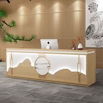Custom cashier Bar beauty health foot bath shop Welcome reception desk New Chinese company front desk cabinet