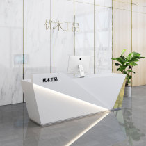 Simple modern small cashier corner clothing beauty salon Barber shop Training company Front desk Bar counter