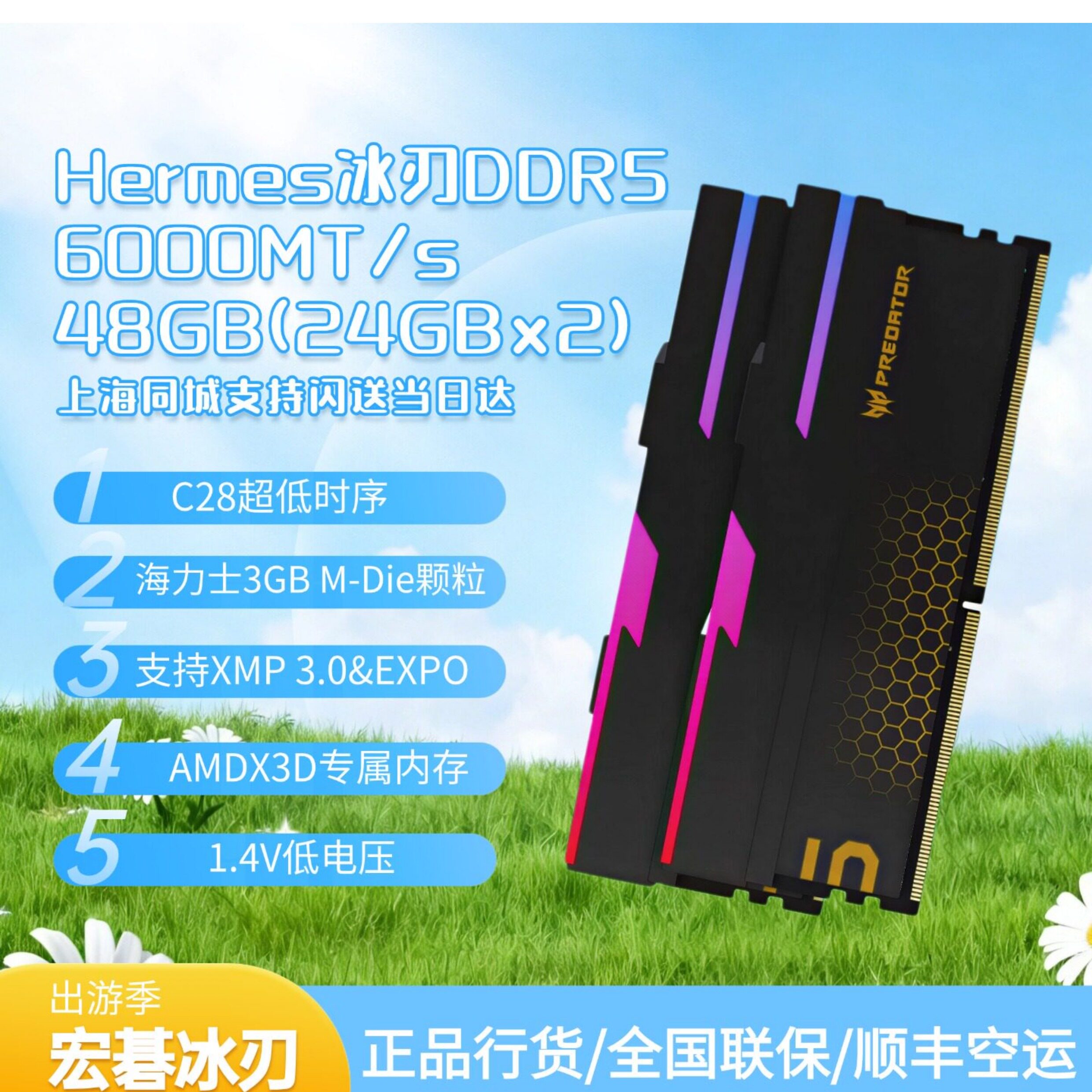 Оперативная память Zhiqi Flame Spear 48ГБ черная