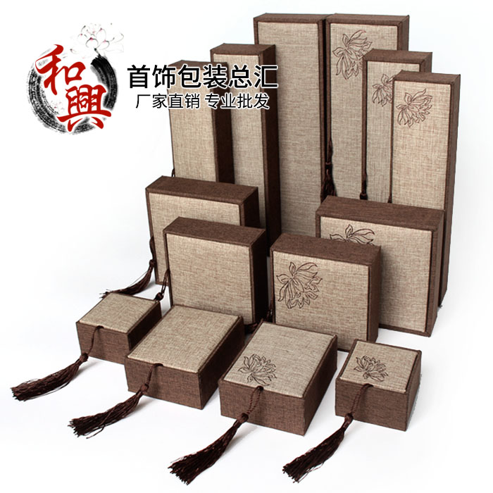 Antique Jewelry Box Fine Linen Tassel Box Buddha Bead Wooden Box 108 Beaded Hand Box Necklace Box Ring Box