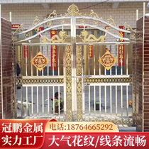 Stainless steel gate villa courtyard door rural home yard gate double door community yard stainless steel guardrail