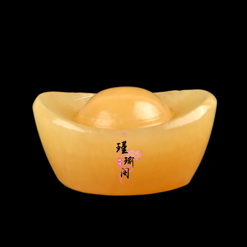 Fortune-telling topaz ingot ornaments with cornucopia household wealth-accepting decorations large, medium and small jade fortune gods