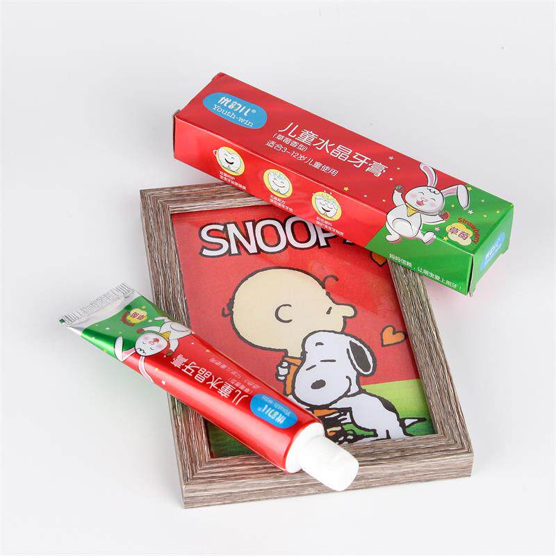 Snoopy Youyuner Children's Crystal Toothpaste 50g Apple Grape Strawberry Antibacterial Gum Care Anti-moth Solid Teeth