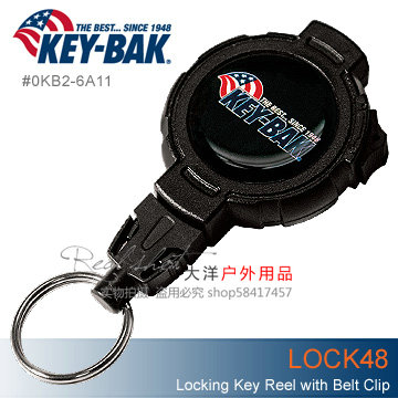 AMERICAN KEYBAK Lock 48 Lockable Retractable Keychain Outdoor Hanging Clasp Multi-purpose Telescopic Clasp