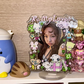 Onionion* Niao Niao Yi Original Acrylic Stand Couple Polaroid Photo Frame 3inch Small Card Photos