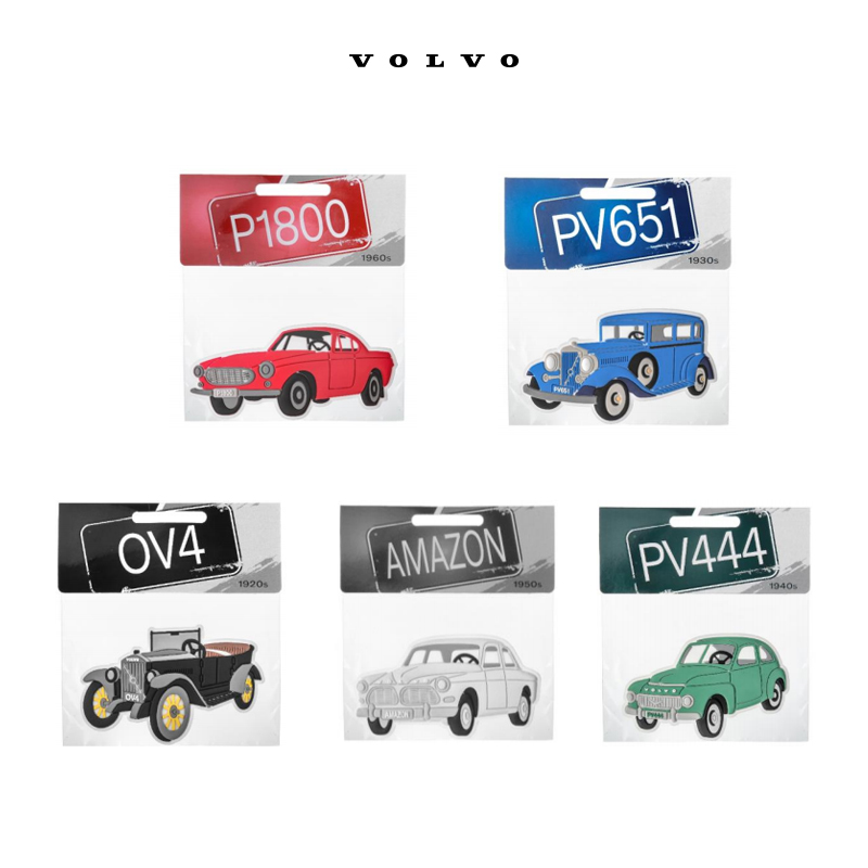 (Volvo Car Life Uber) Old Master's car Fridge Sticker soft glue Refrigerator Stick Environmentally-friendly RVC Material Cartoon