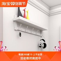 Hanger wall shelf non-punching clothes hanger hat rack living room shelf European bedroom coat rack