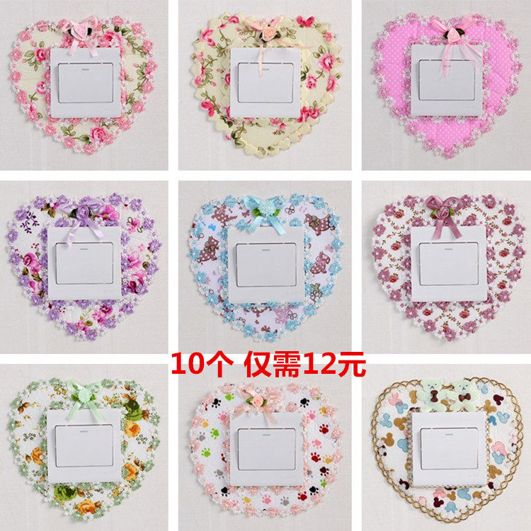 Switch wall sticker protective cover modern simple fabric socket paste living room bedroom power sticker light switch sleeve decoration