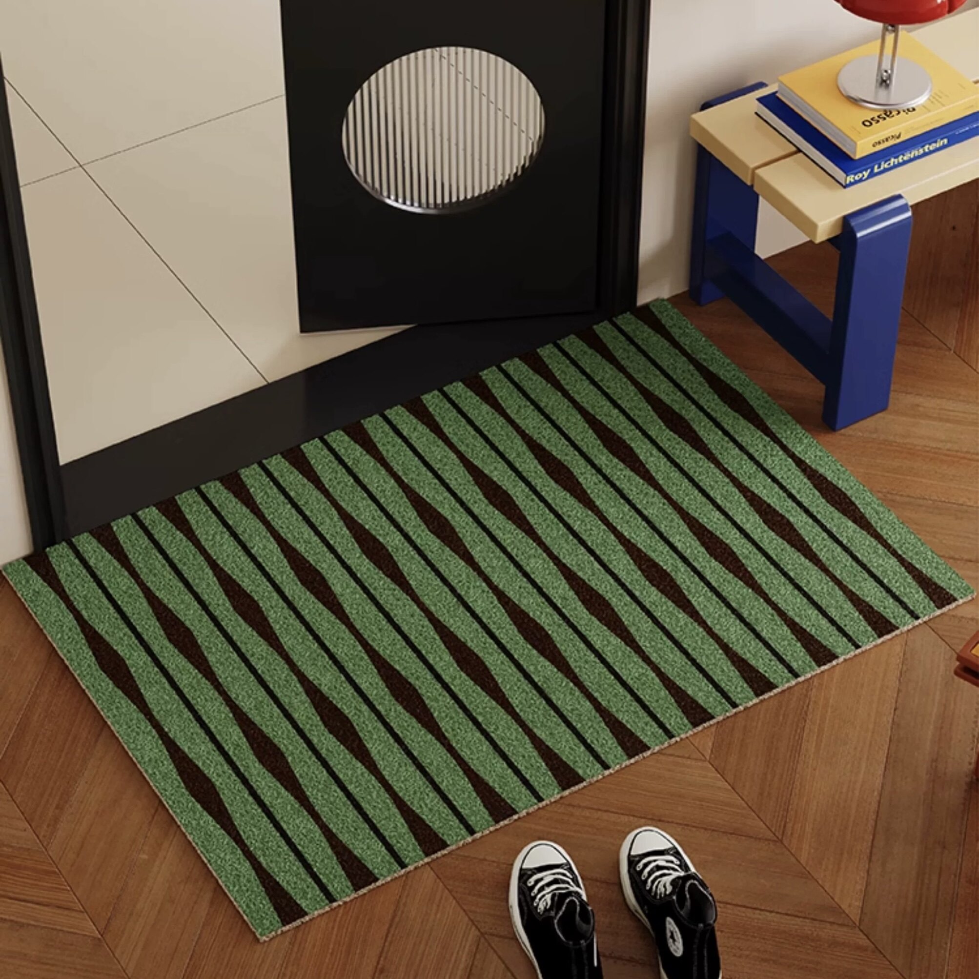 American retro style entry door wire circle floor mat Persian entry door dust removal floor mat household non-slip and dirt-resistant floor mats