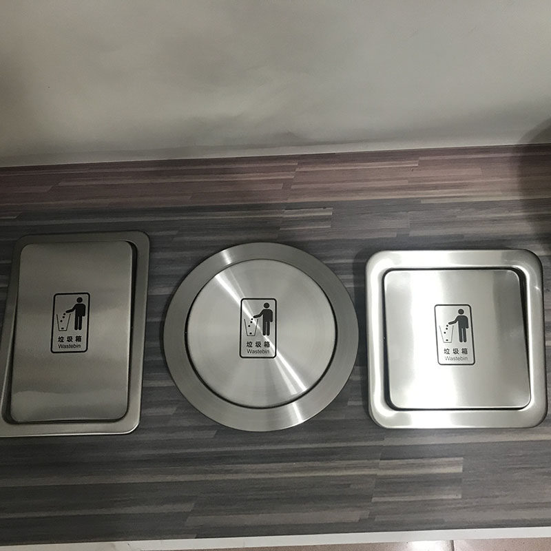 Guangyuan Stainless Steel Countertop Flush Clamshell Flip Shake Cover Concealed Kitchen Toilet Wire Drawing Square Lid-Taobao