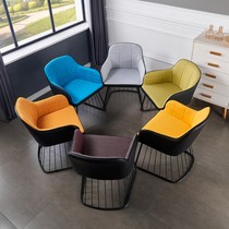 Nordic light luxury dining chair simple modern home Leisure back chair reception chair Cafe dining table and chair meeting guest chair