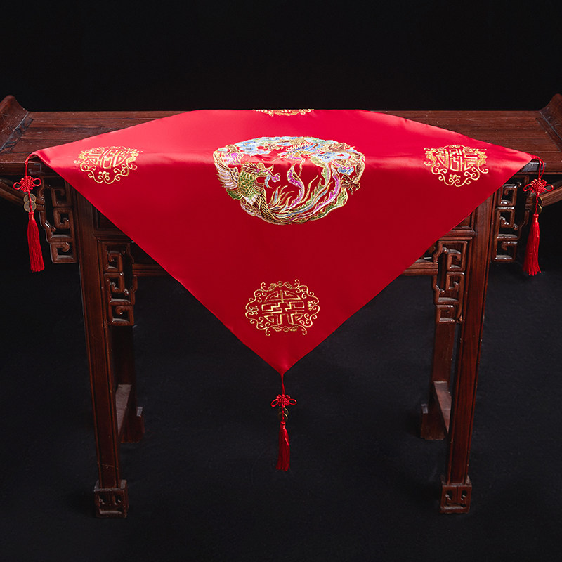 Wedding red hijab bride Chinese high-grade new tassel Xiuhe clothing red hijab wedding yarn Xiuhe head