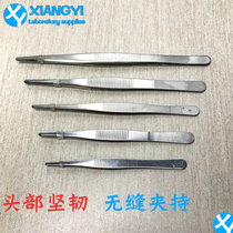  Various types of stainless steel flat head tweezers Round head tweezers Dressing tweezers Experimental supplies Teaching supplies Experimental supplies