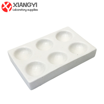 Ceramic well hole plate White reaction plate 6-hole drip plate 6-hole colorimetric plate junior high school teaching chemistry experiment equipment