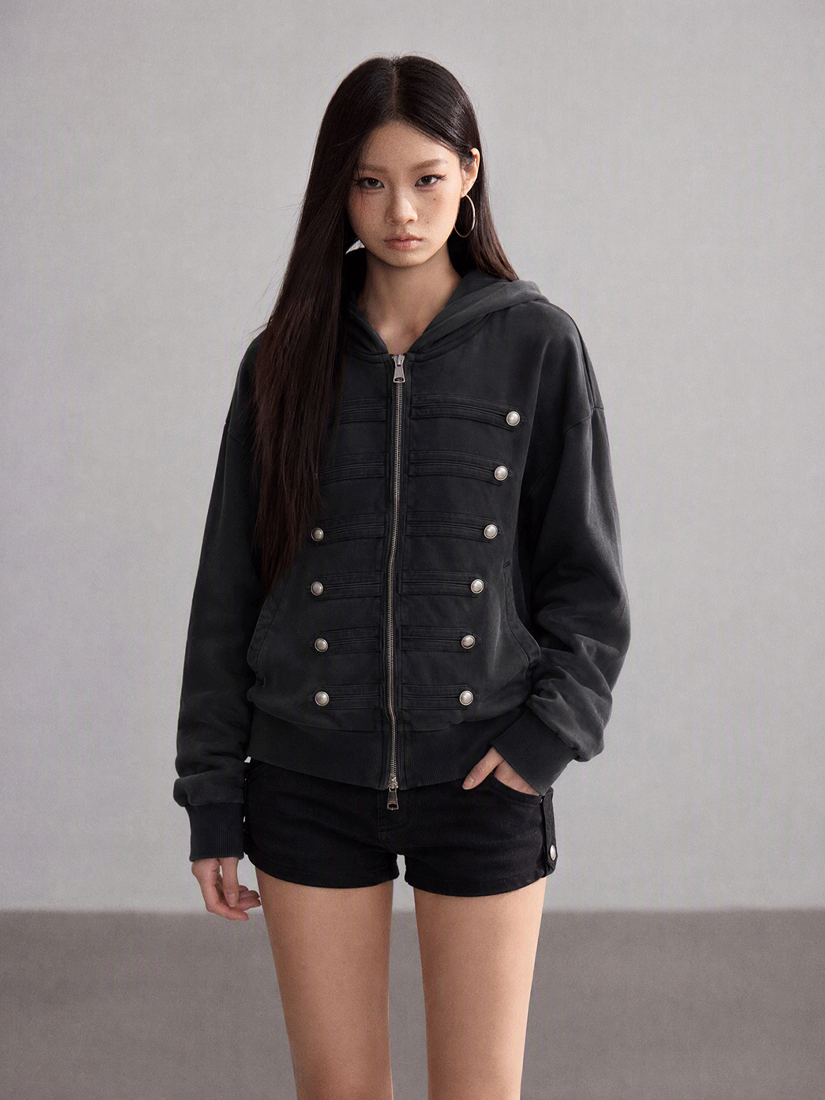 WITHMIN Hooded Zip-Up Sweatshirt