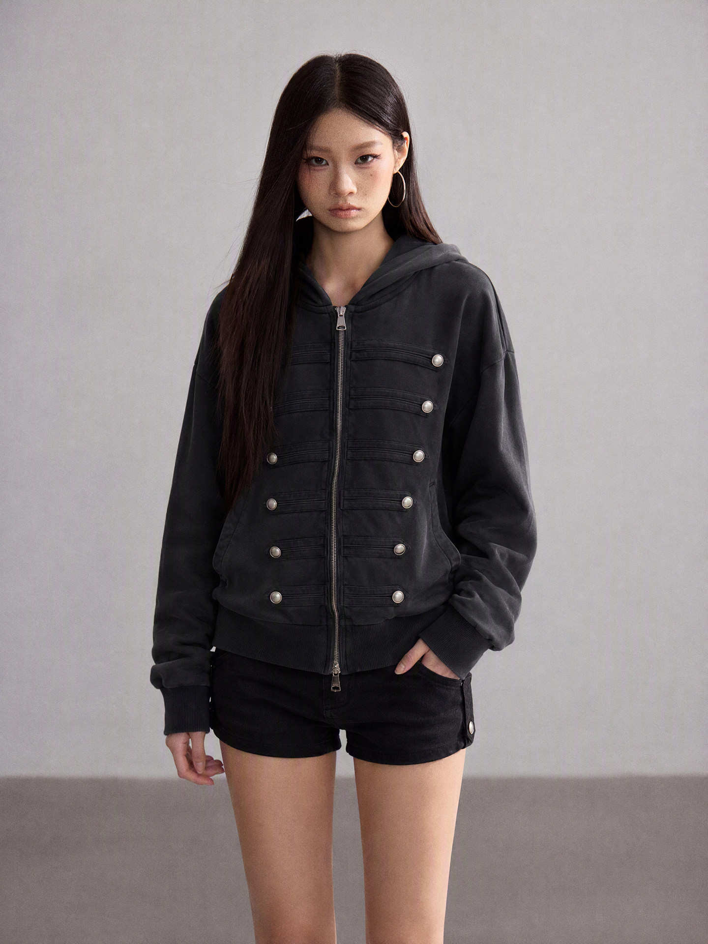WITHMIN Hooded Zip-Up Sweatshirt