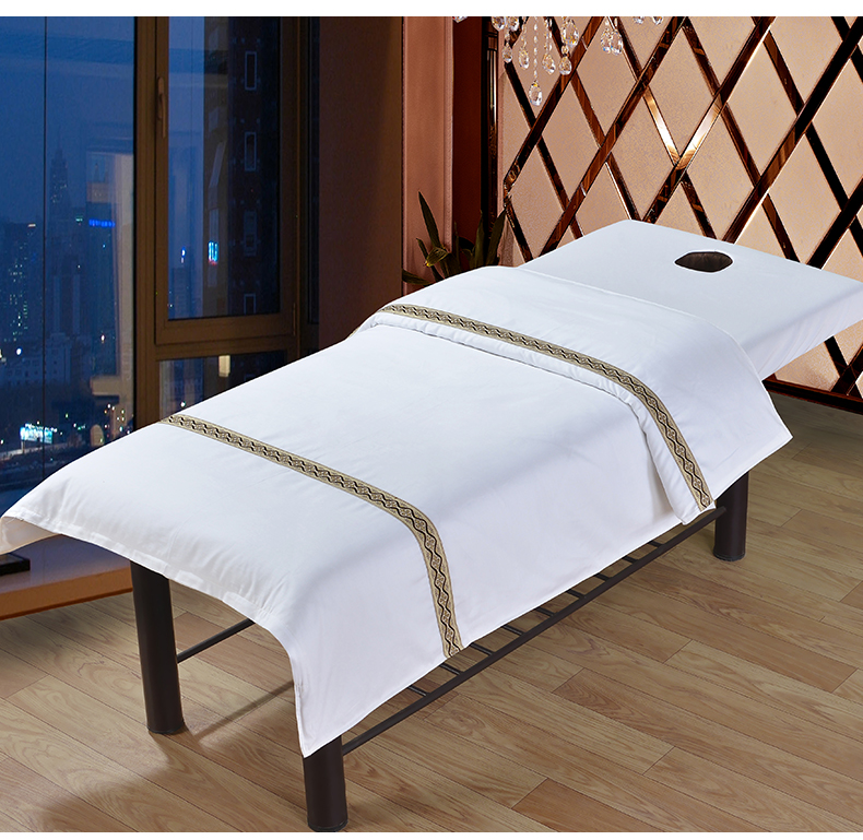 3 miếng chà nhám màu rắn đơn quilt bìa thẩm mỹ viện đặc biệt quilt massage massage giường spa có thể được tùy chỉnh in Logo 	ruột chăn phao	