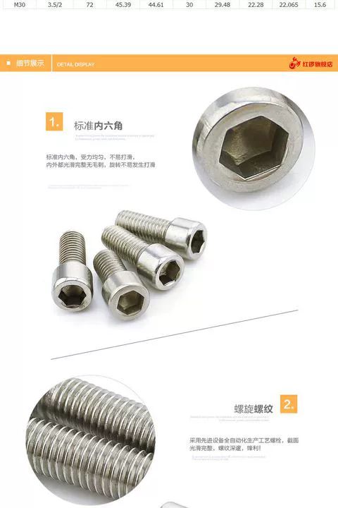 Hung Hom Aluminium Phụ kiện M6 Nối xi lanh Loại M5 Vít tiêu chuẩn Fastener Vít Hex Ổ cắm Bolt - Chốt