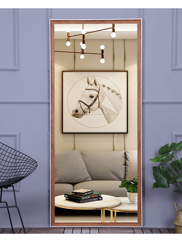 Gương trang điểm nhà gương đầy đủ chiều dài gương sàn phù hợp gương đám cưới cửa hàng quần áo mỏng cửa hàng gương phòng ngủ treo tường - Gương gương đứng toàn thân