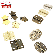 Hinge antique wooden box hinge green ancient gold 90 degrees 180 degrees flat open small hinge cabinet wooden box hardware accessories