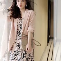 Europe station 2021 new foreign style suit suit occupation two-piece temperament long-sleeved floral dress female spring and autumn