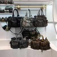 Small dirty cabinet bag women's large-capacity handbag commuter shoulder crossbody tote sweet cool multi-pocket motorcycle bag