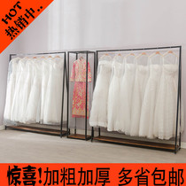 New Wrought iron wedding dress shelf Floor hanger Wedding shop hanger display rack Dress shelf display clothing rack