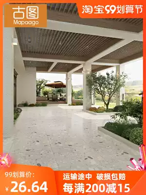 Terrazzo floor tile living room 600x600 color toilet tile powder room kitchen outdoor courtyard non-slip wear-resistant