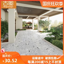 Terrazzo tile 600X600 gray living room kitchen bathroom wall tile balcony non-slip wear-resistant yard floor tiles